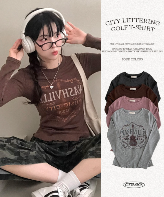 早秋預訂｜VINTAGE USA修身長袖T 恤