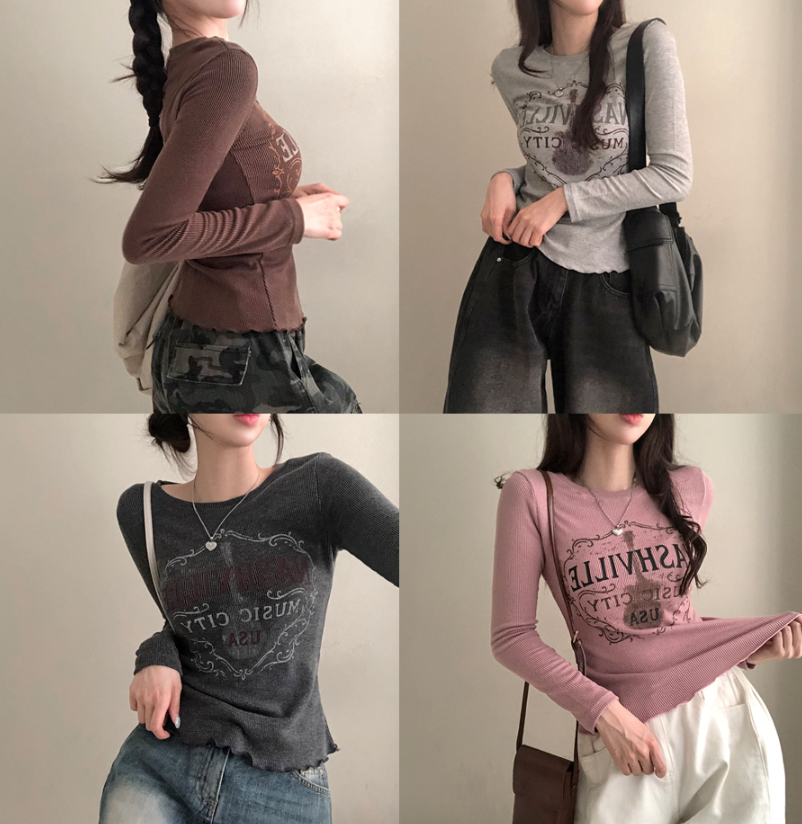 早秋預訂｜VINTAGE USA修身長袖T 恤