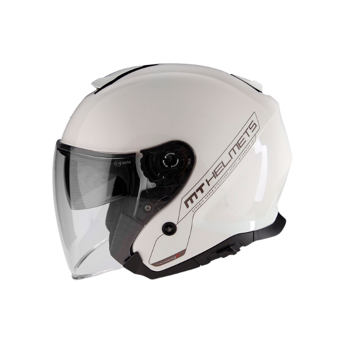 MT HELMETS THUNDER 3 SV JET SOLID A0 GLOSS PEARL WHITE 亮面白