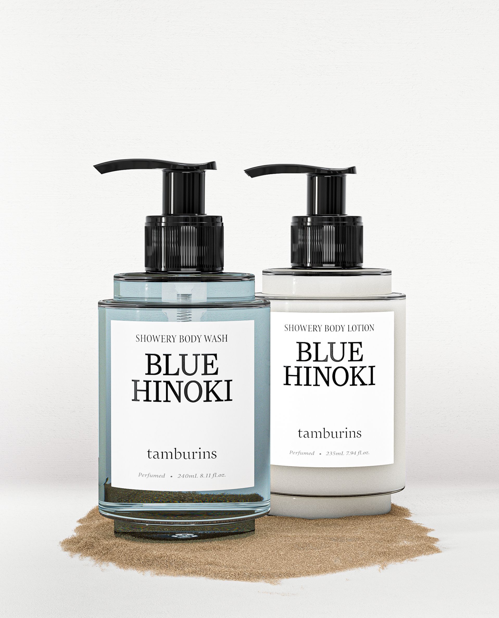 Tamburins Showery Body Wash & Lotion Set - BLUE HINOKI