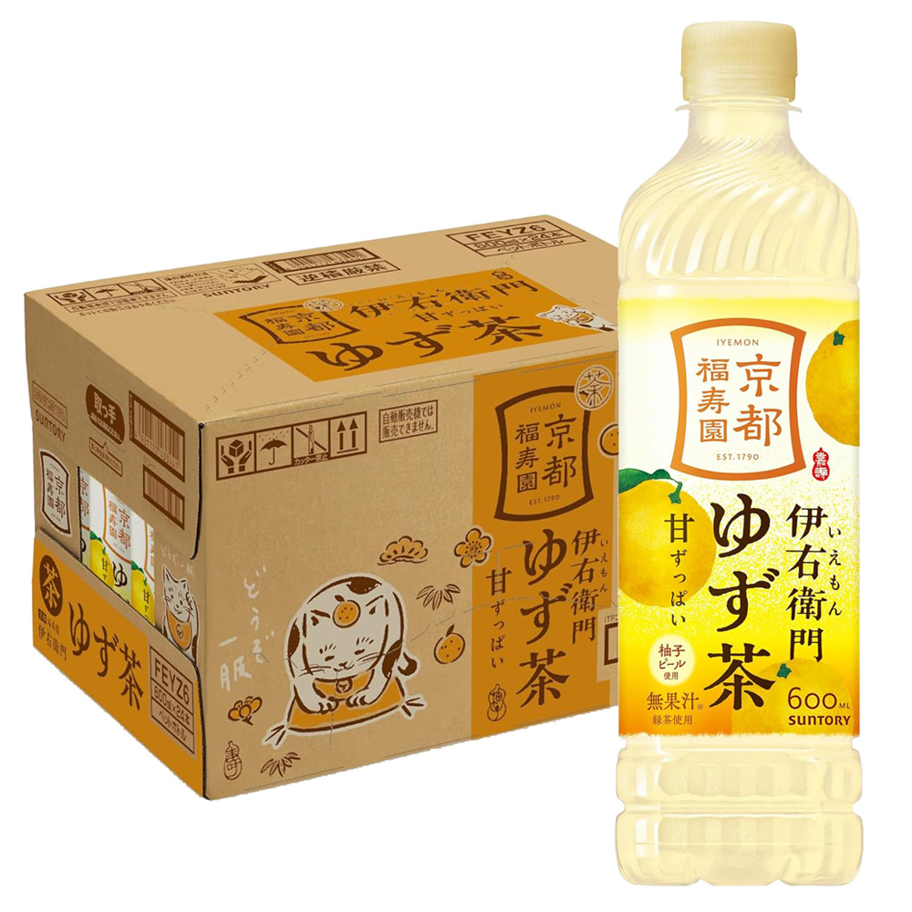 日本 三多利 SUNTORY 伊右衛門 柚子茶 600ml