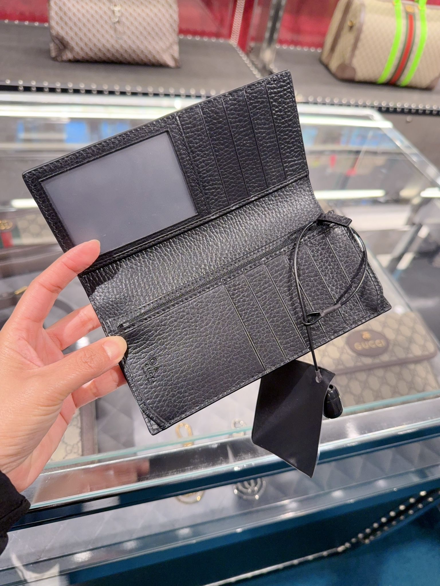 Gucci GG interlock Dollar Calf Long Wallet Black 610467