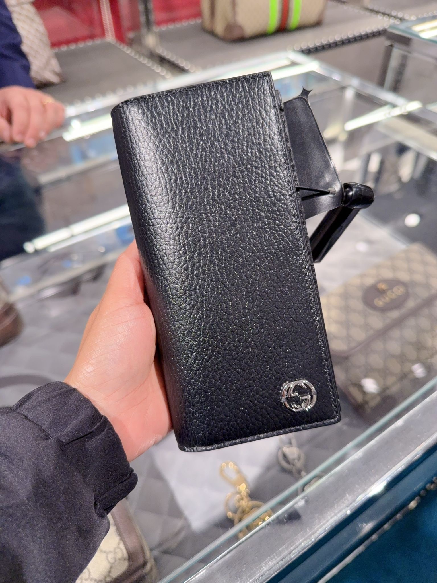 Gucci GG interlock Dollar Calf Long Wallet Black 610467