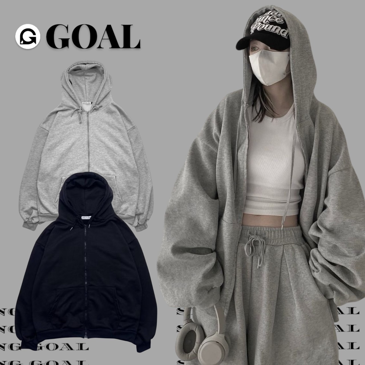 (GOAL) 無刷毛 雙向拉鍊大絨布外套  男女款