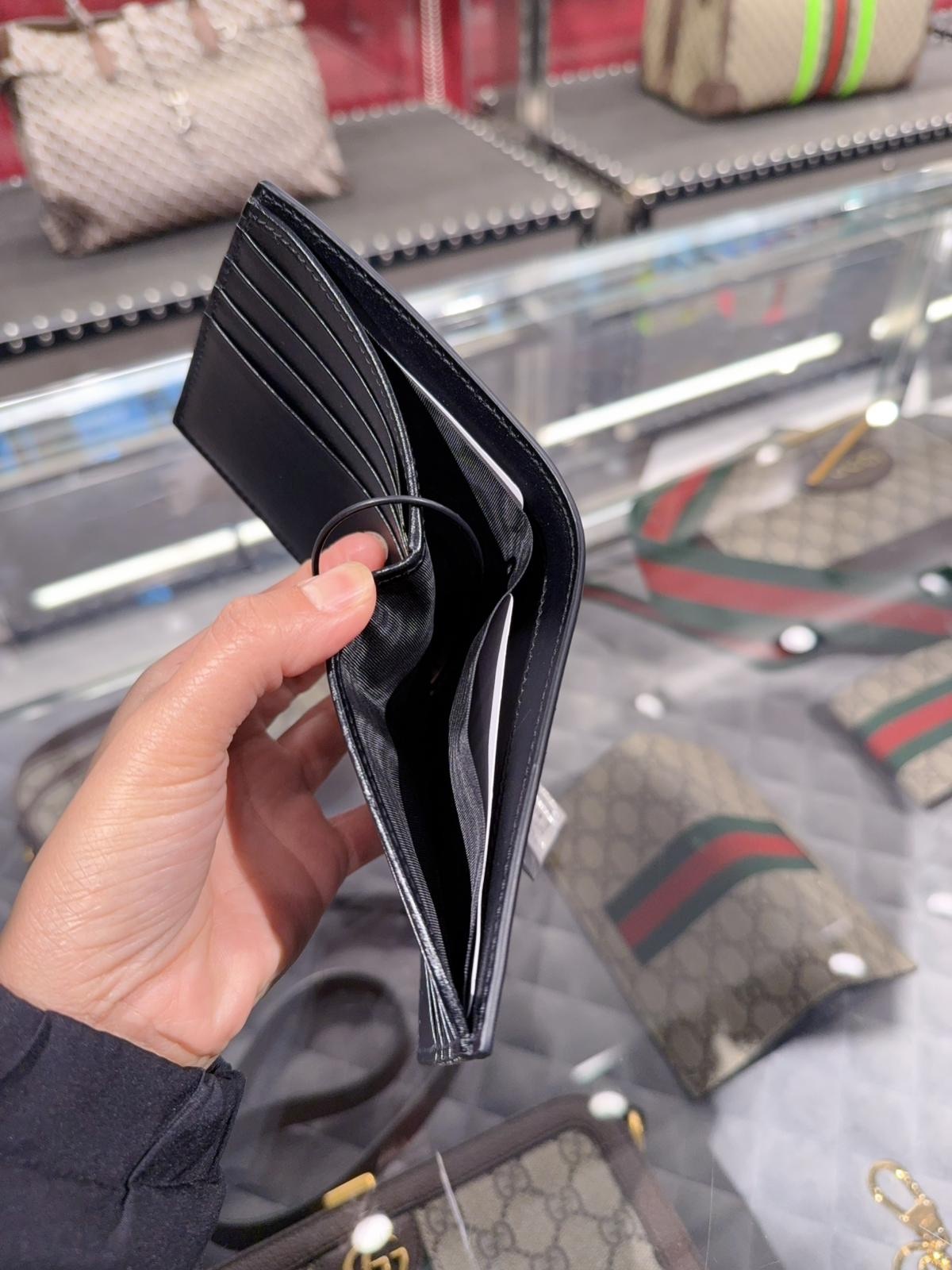 Gucci GG Marmont Boared Plutone Bi-fold Wallet Black 428726