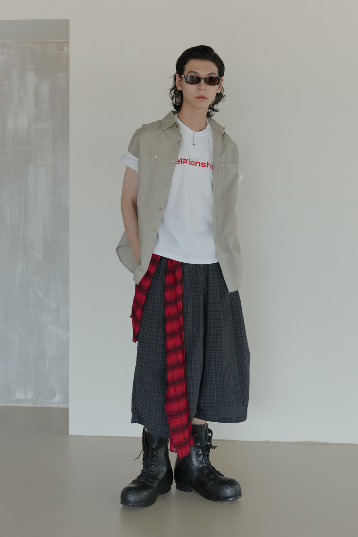 Pie Check Bermuda Pants #七分褲