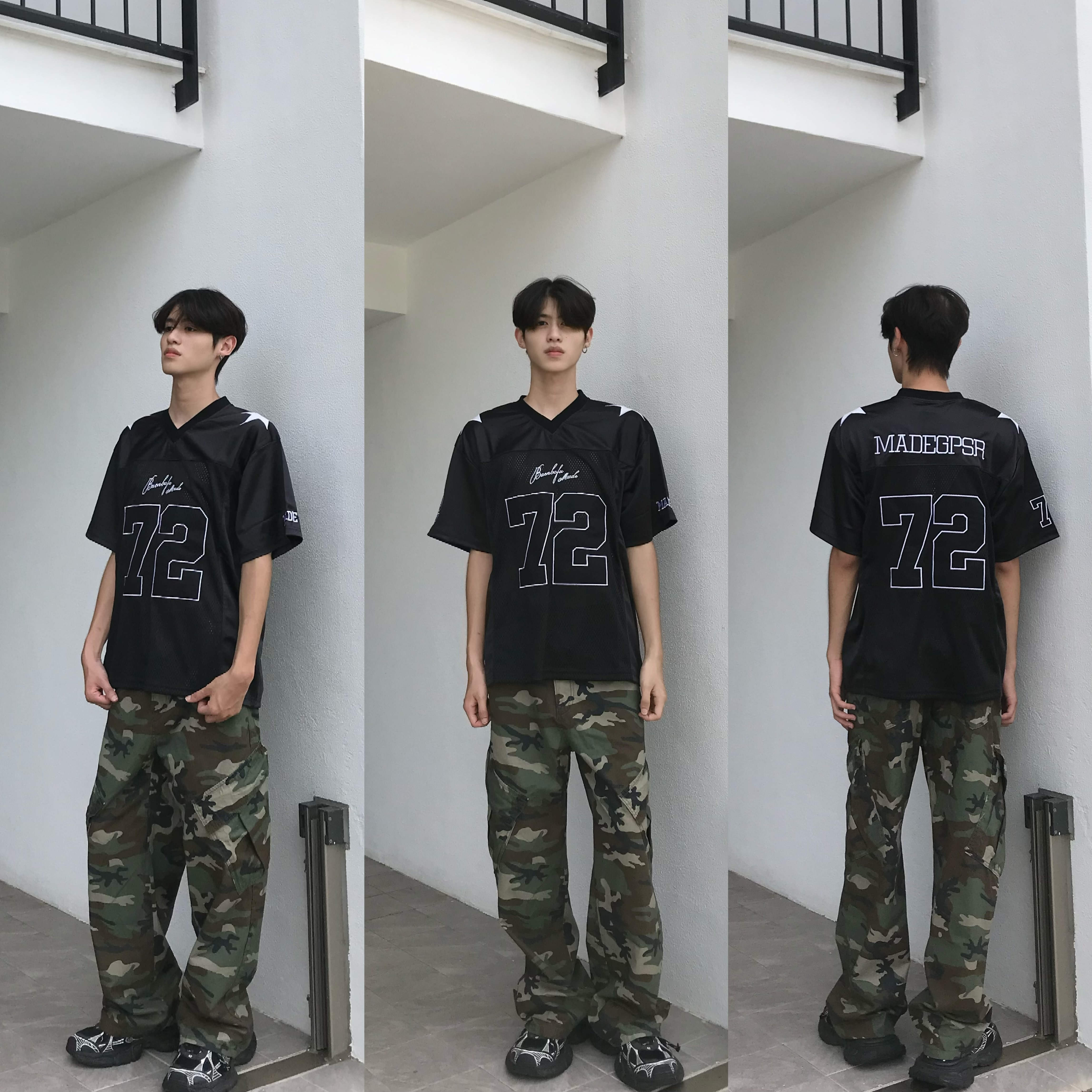 傘兵 綠迷彩 口袋休閒褲