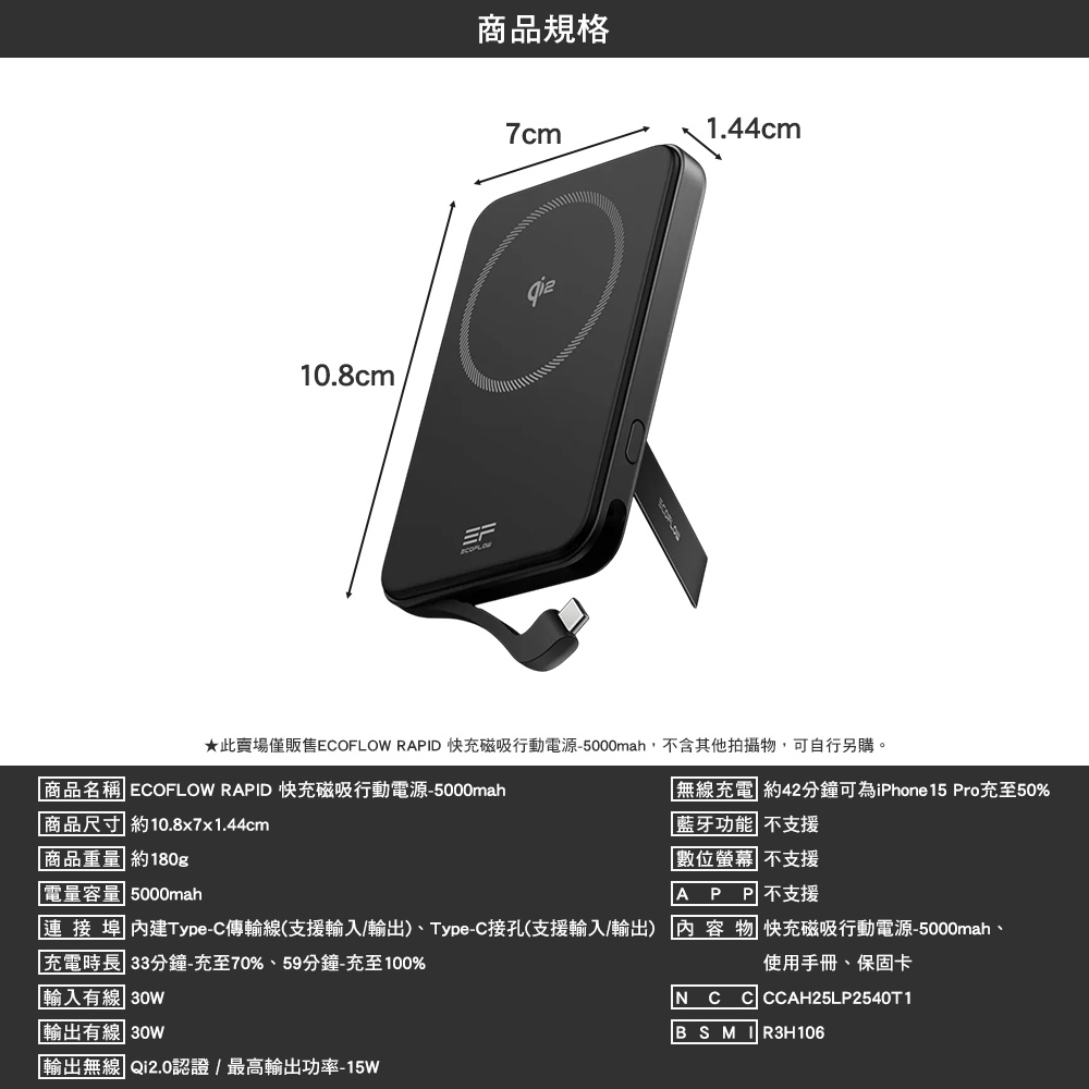 ECOFLOW RAPID 快充磁吸行動電源