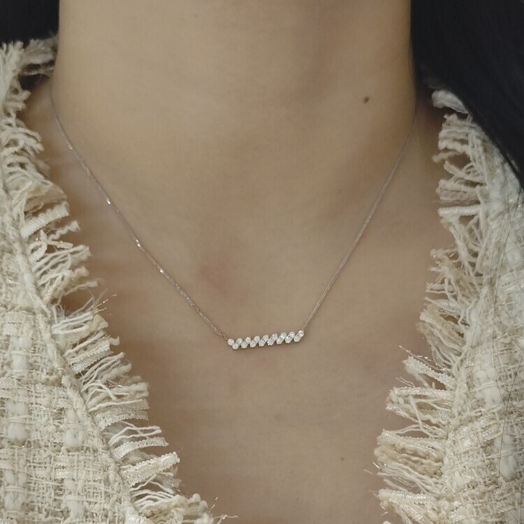 Diamond Classic Bar Necklace