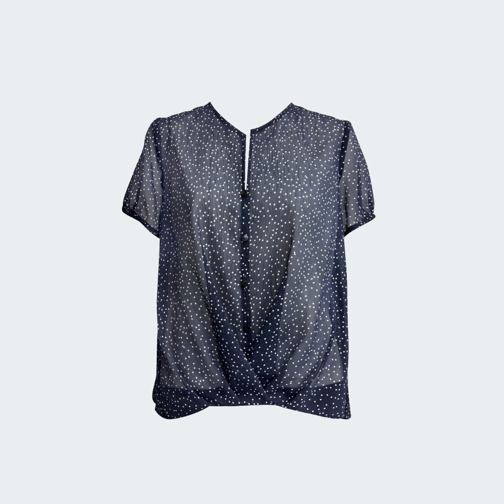 點點層光假兩件雪紡上衣