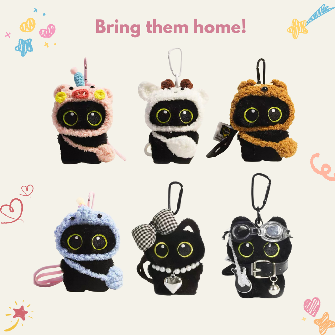 （現貨）超Q！小黑貓吊飾