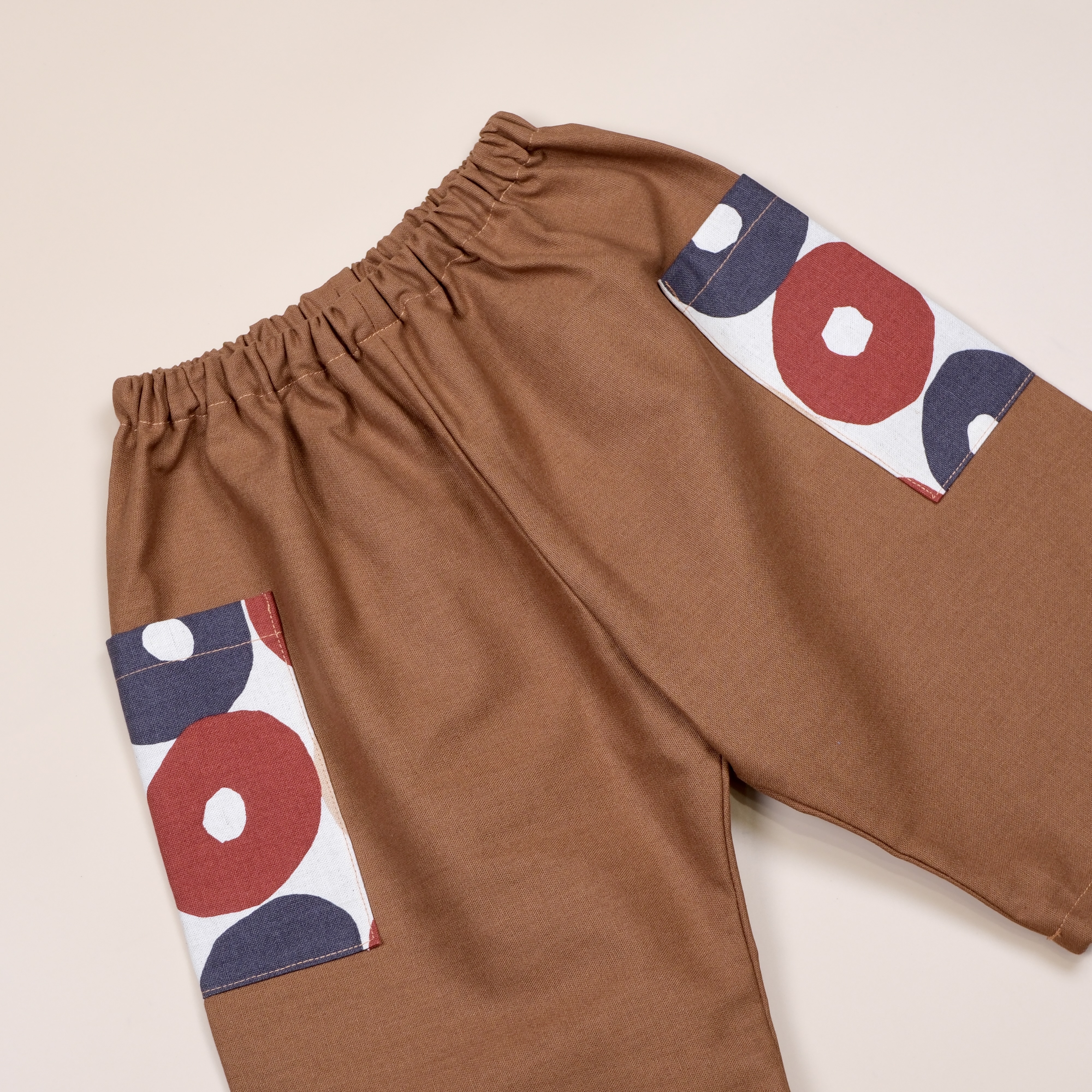 布野日和系列 ❖ 焦糖甜甜圈 ❖ 手作口袋及膝短褲