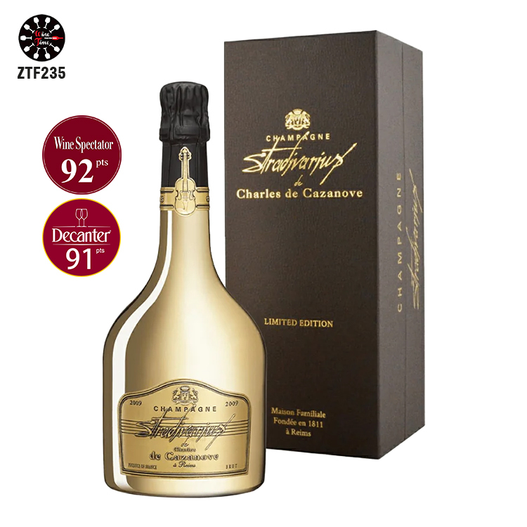 Charles de Cazanove Stradivarius Gold 2009 Limited Edition Champagne (啡色皮禮盒)