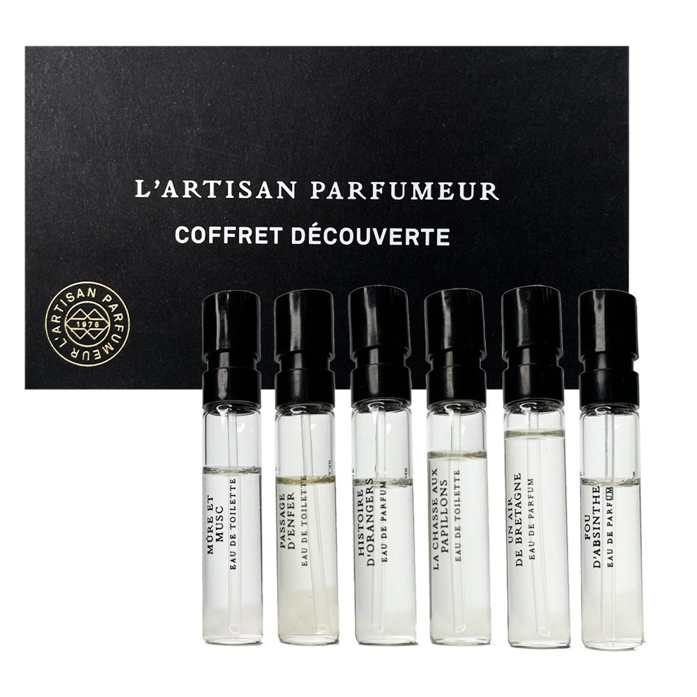 L'Artisan Parfumeur 阿蒂仙之香  探索隨身旅行針管禮盒 (黑莓謬思+冥府之路+布列塔尼的空氣+狂戀苦艾+尋找蝴蝶+橙樹林故事) 2mlx6