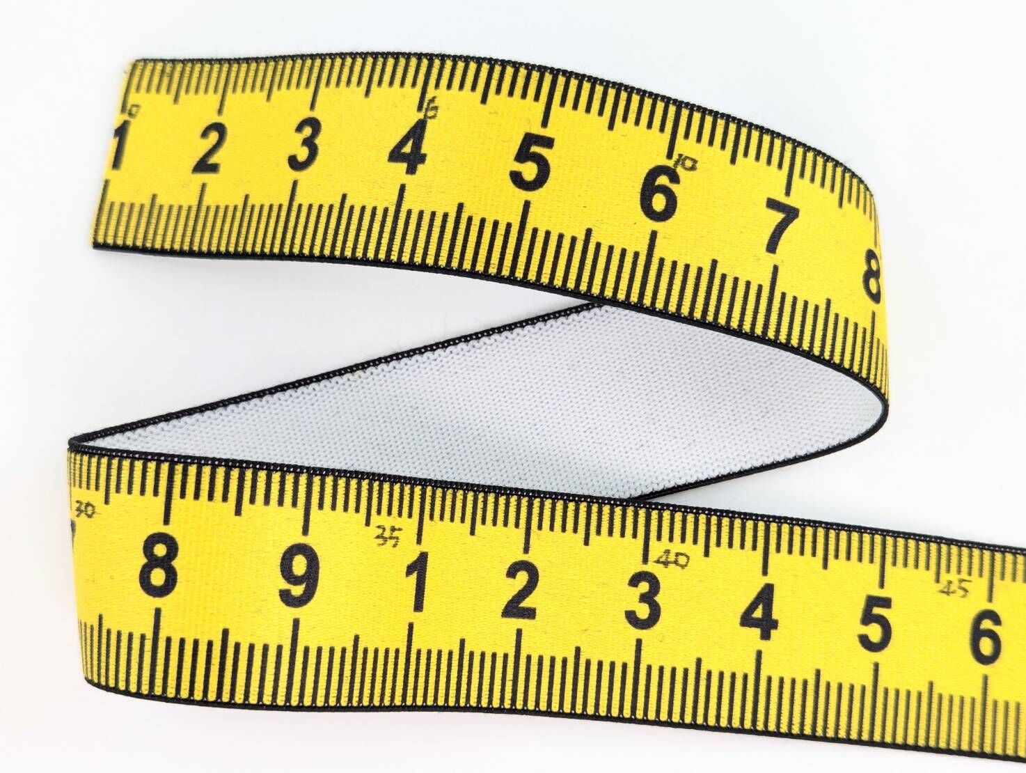 復古黃色捲尺 厚磅織帶_33mm_絕版Outlet