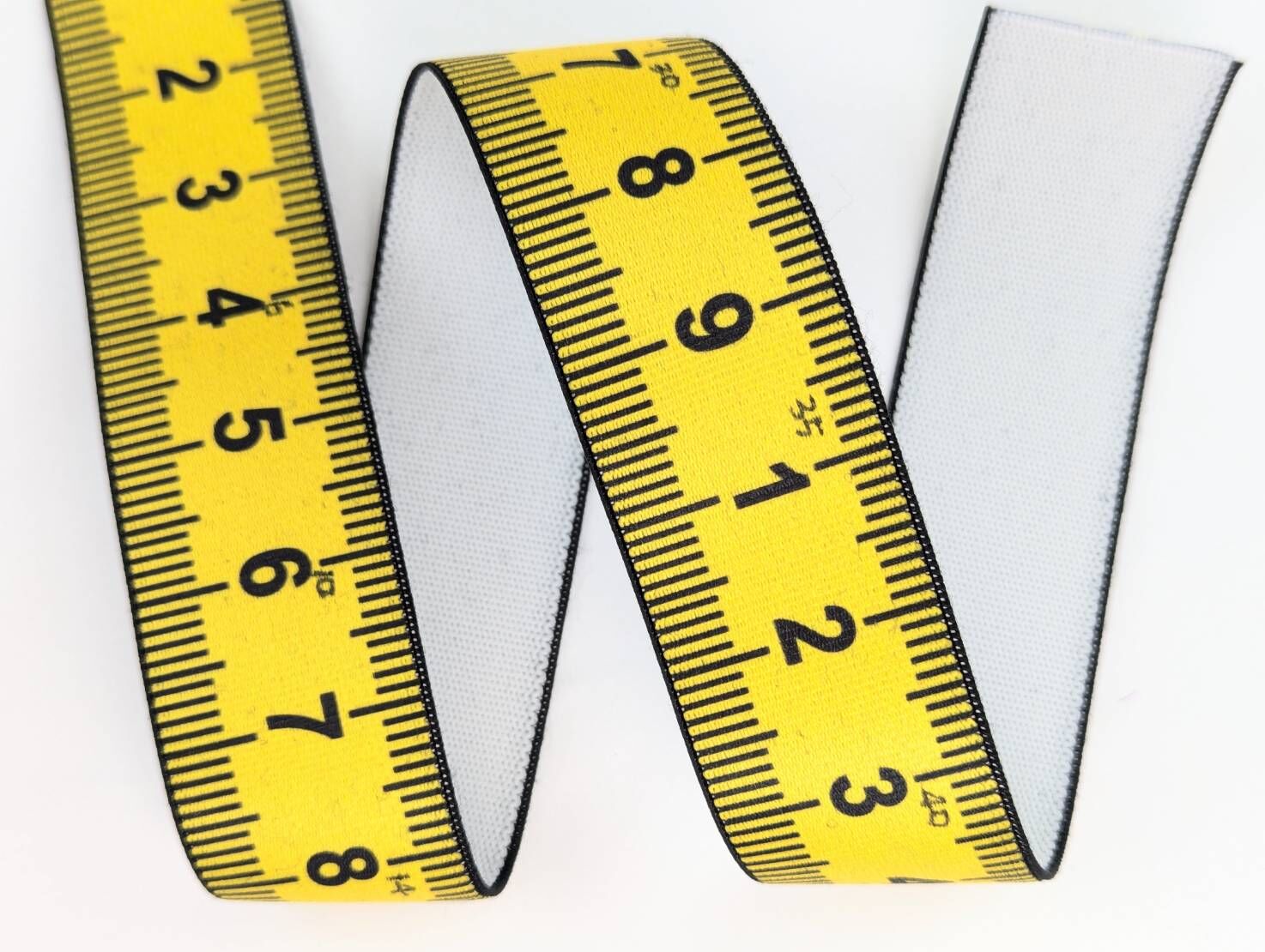 復古黃色捲尺 厚磅織帶_33mm_絕版Outlet