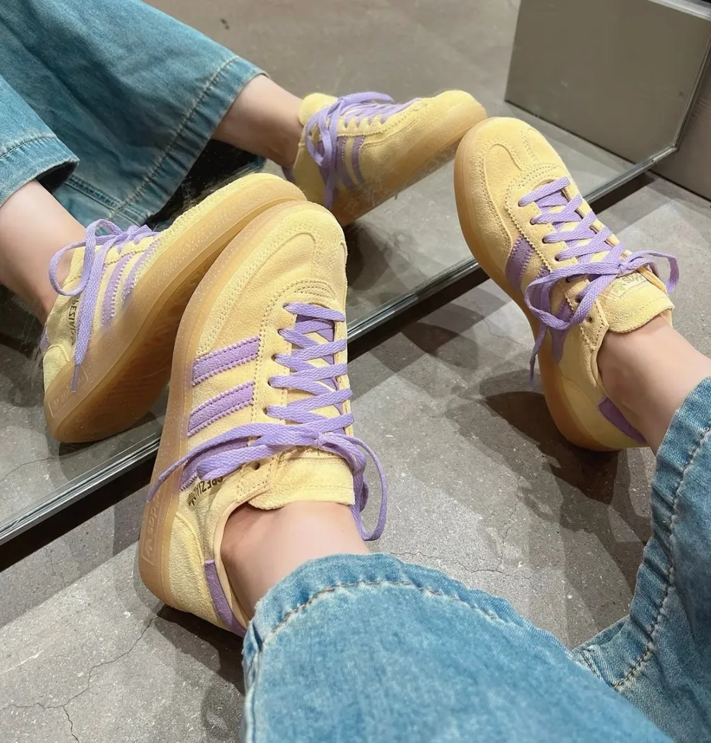 Adidas Handball Spezial 香芋奶黃 黃紫色 復古 低筒 麂皮鞋 JR3617