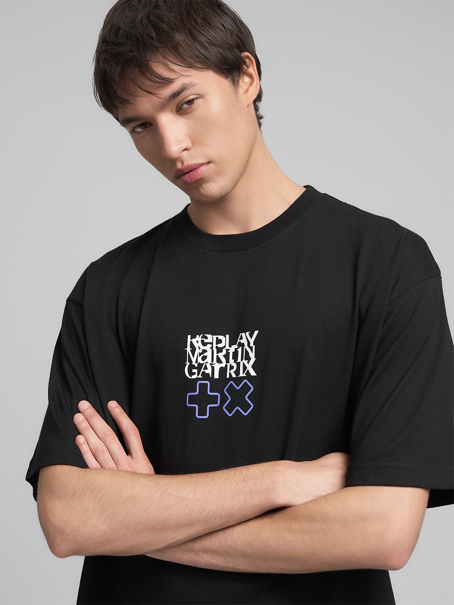 MARTIN GARRIX 聯名T-Shirt - LOGOS AND LETTERING (黑色)