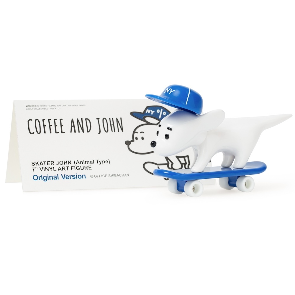 SKATER JOHN 軟膠玩具/白FILTER017 日本藝術公仔聯名公仔可動軟膠公仔藍色