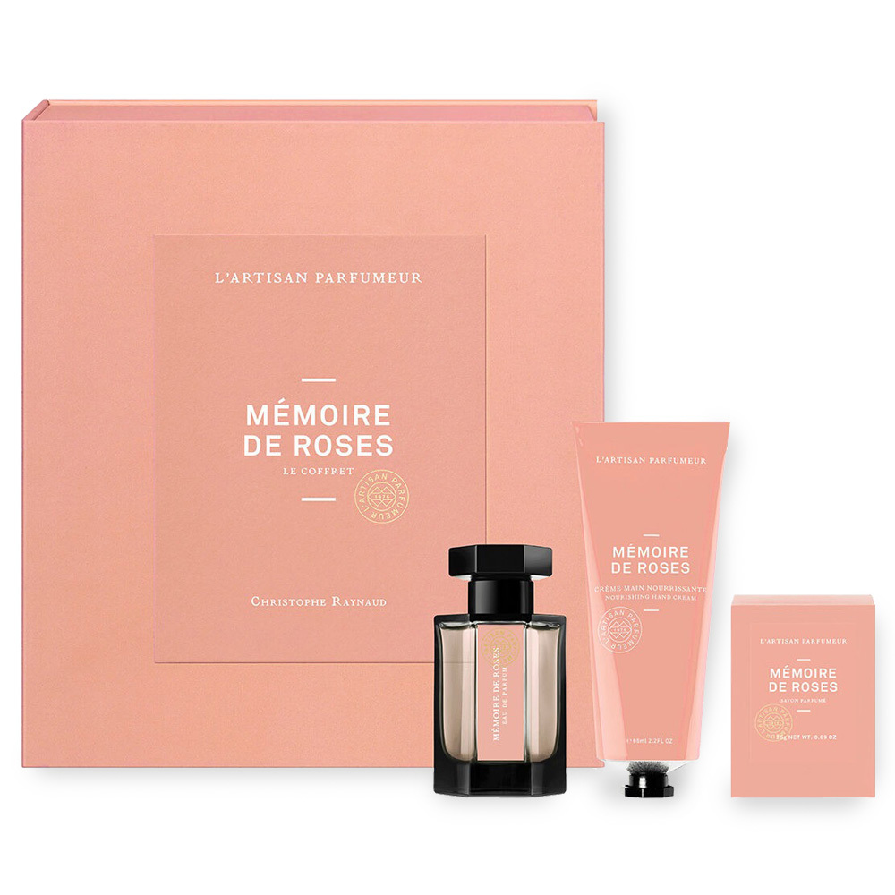L'Artisan Parfumeur 阿蒂仙之香 玫瑰追憶淡香精禮盒(玫瑰追憶淡香精 50ml+護手霜 65ml+香氛皂 25g)
