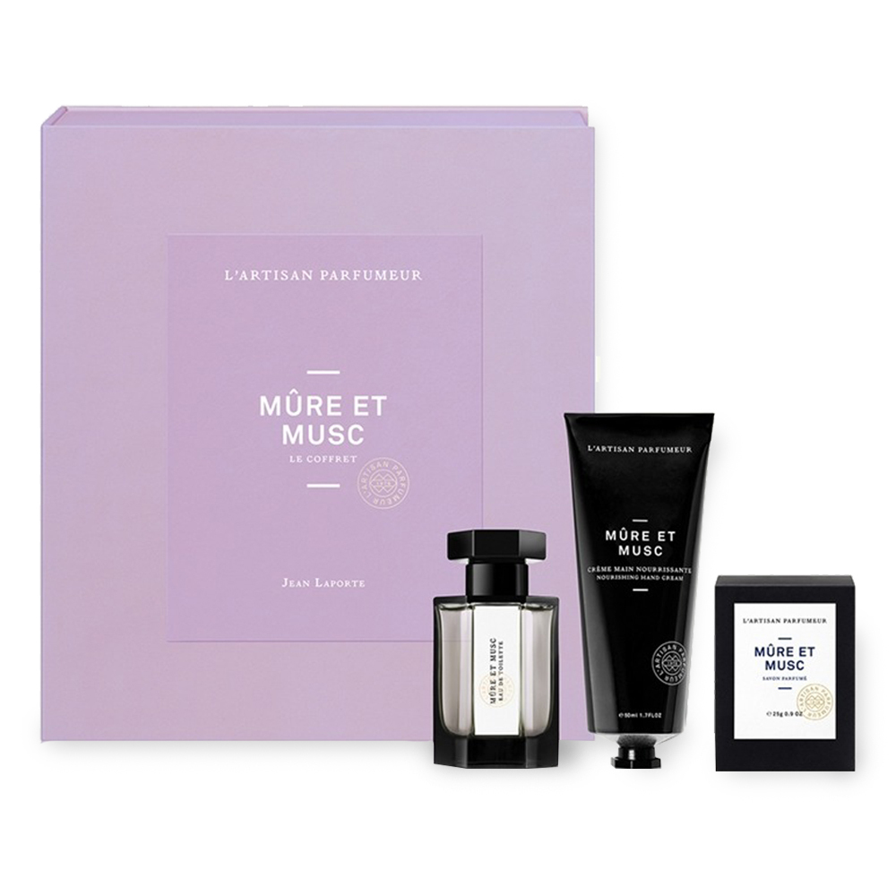 L'Artisan Parfumeur 阿蒂仙之香 黑莓繆斯淡香精禮盒(黑莓繆斯淡香精 50ml+護手霜 50ml+香氛皂 25g)