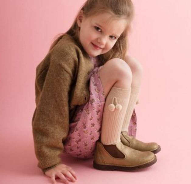 (預購) COLLEGIEN 毛球羅紋及膝襪 Diane - 280 Sable 沙色