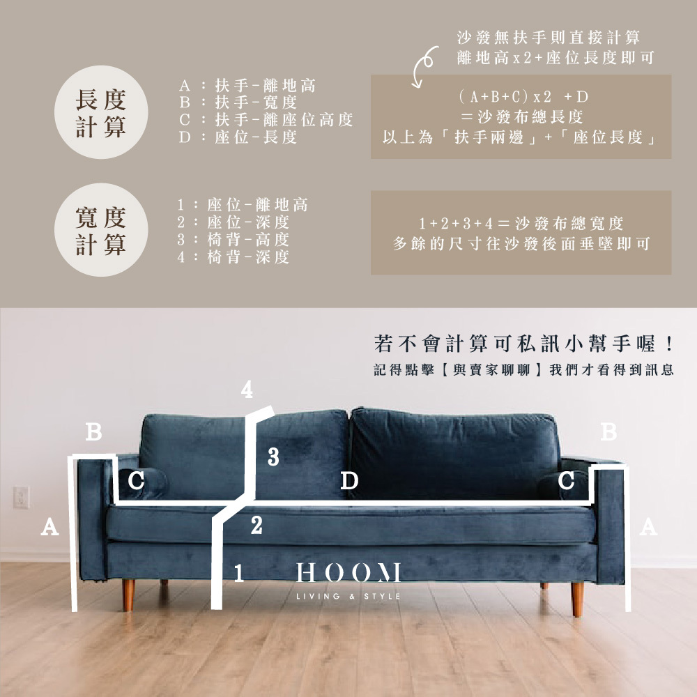 沙發布覆蓋計算