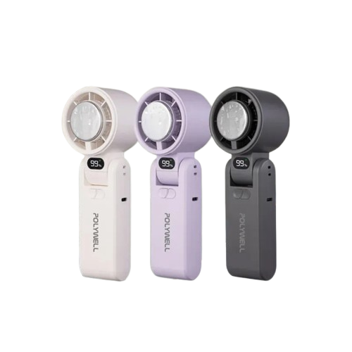 POLYWELL 折疊式數顯冰敷風扇 100段風速 半導體致冷 冷敷降溫