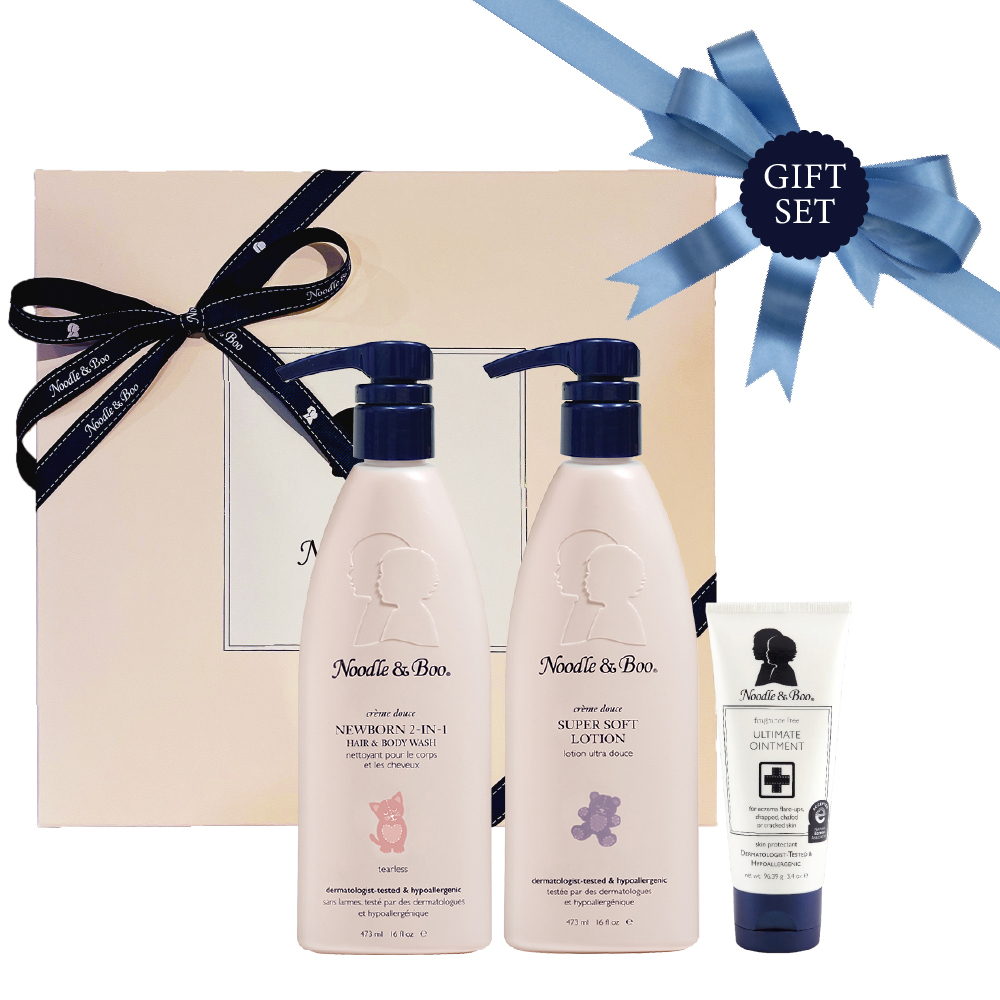 Noodle & Boo 頂級大瓶裝禮盒組 - 新生兒屁屁防護組 (經典原味/薰衣草/無香)