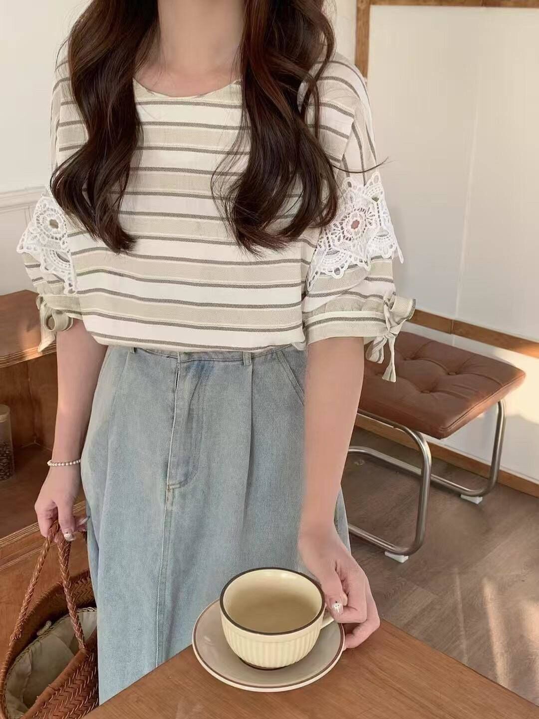 2501棉麻條文拼接提花蕾-卡2