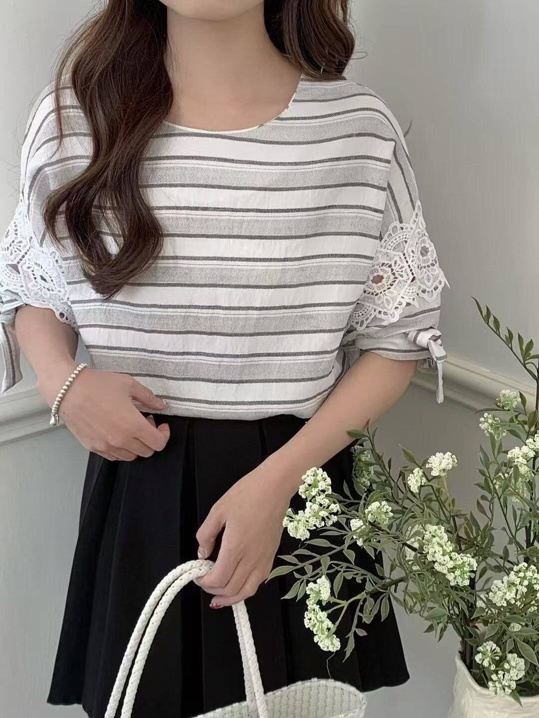 2501棉麻條文拼接提花蕾-卡2