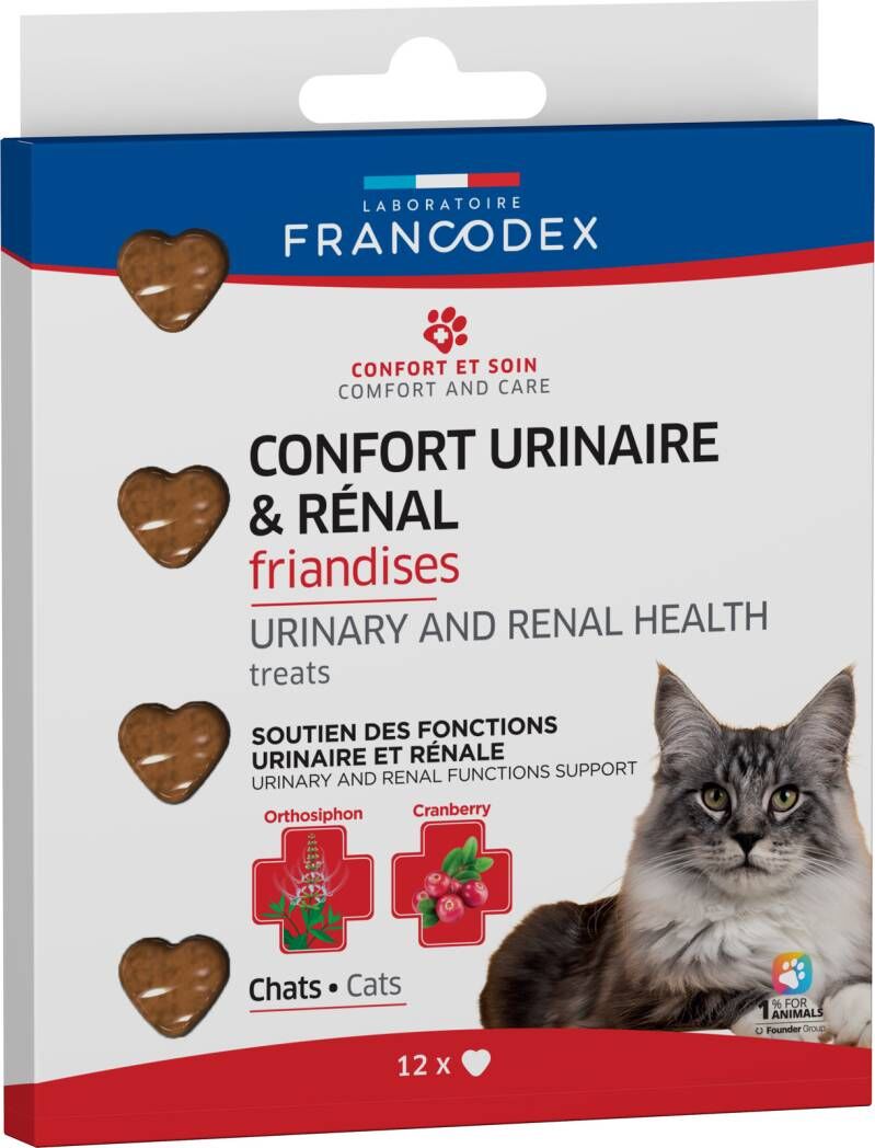 Francodex 貓小食 舒緩泌尿及維護腎臟小食．12粒