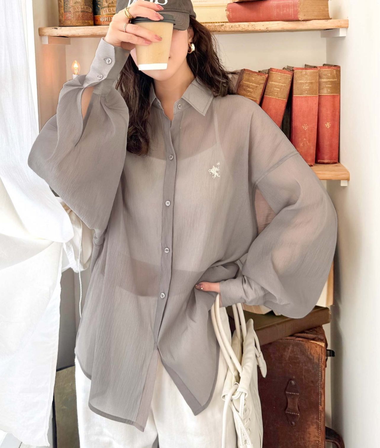 【預購】JN080701 classicalelf 寬鬆透視襯衫