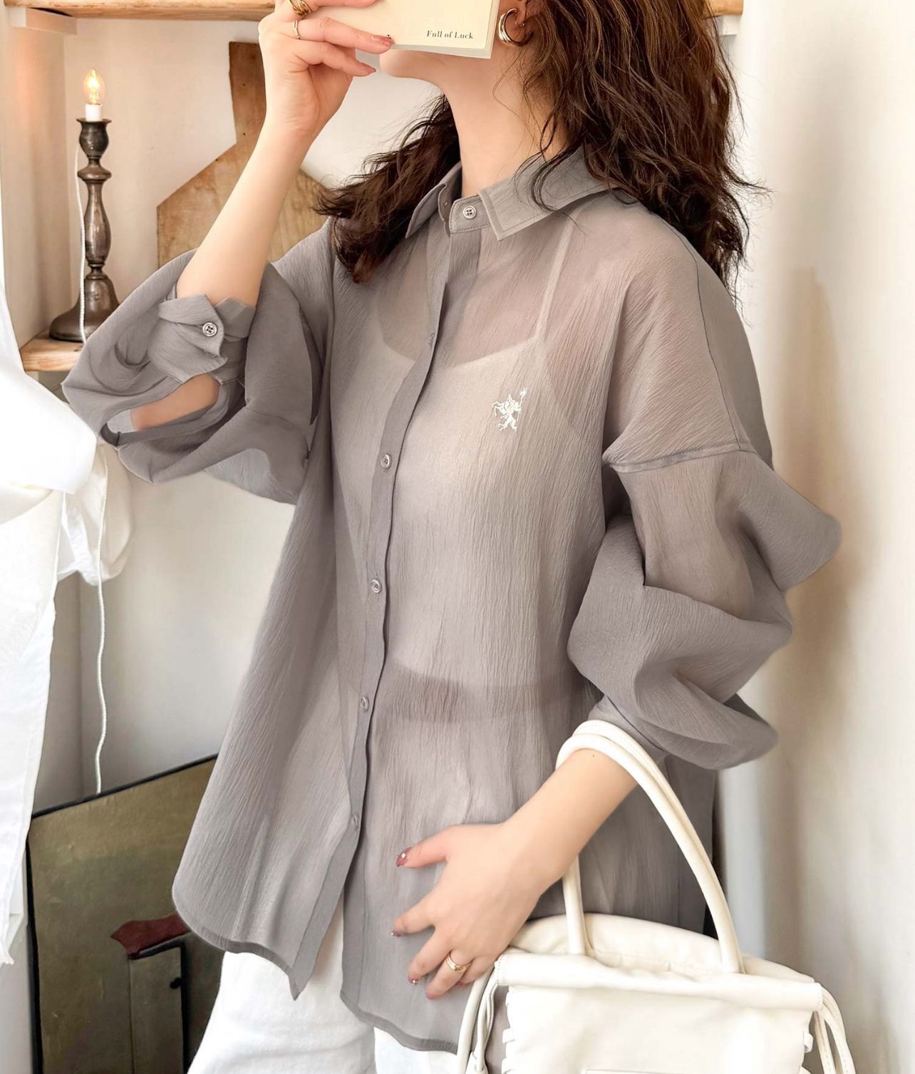 【預購】JN080701 classicalelf 寬鬆透視襯衫