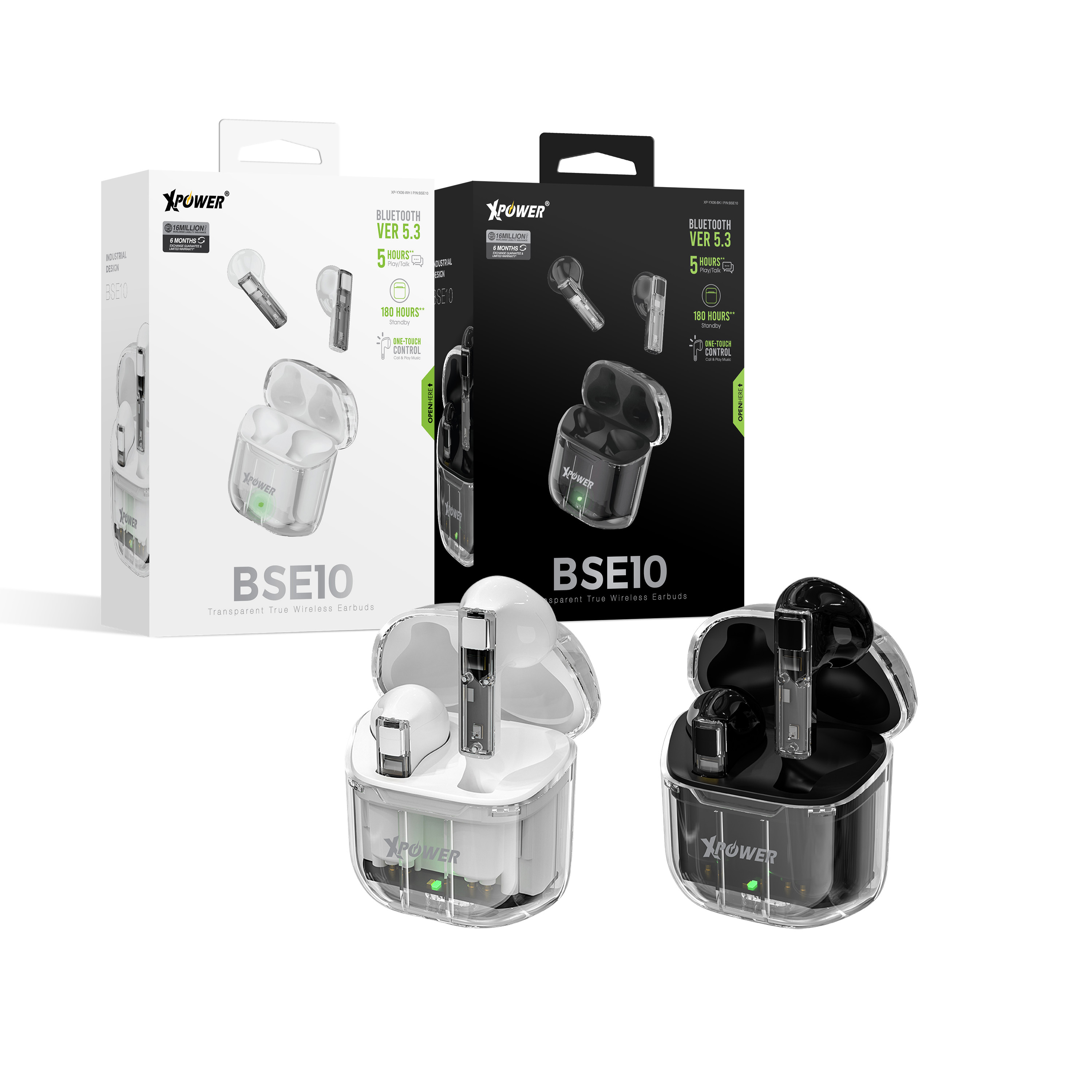 XPower BSE10透明真無線藍牙5.3藍牙耳機