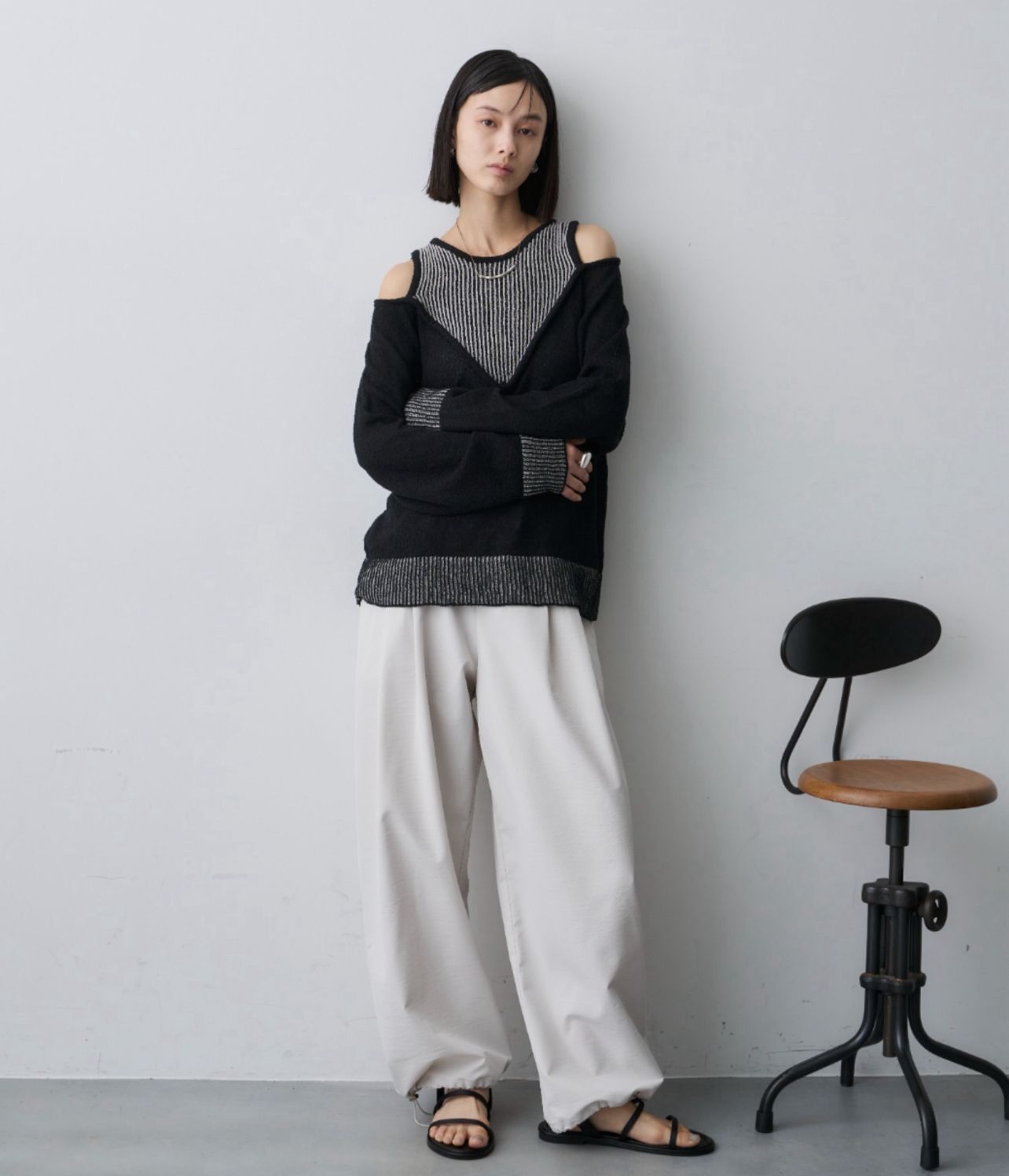 【預購】JN080702 DFFUR. 層疊針織上衣(FREE SIZE)