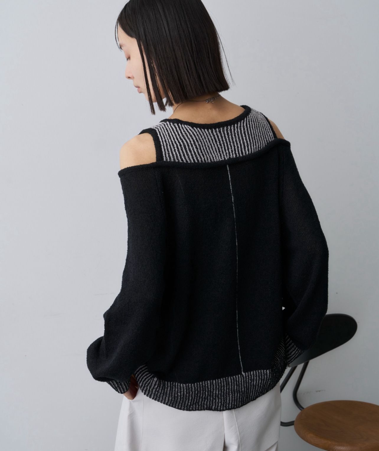 【預購】JN080702 DFFUR. 層疊針織上衣(FREE SIZE)