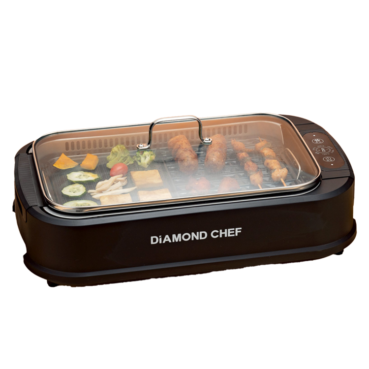 DIAMOND CHEF 第三代 美國熱銷觸控式吸煙油切電烤盤(EL18023-10100)