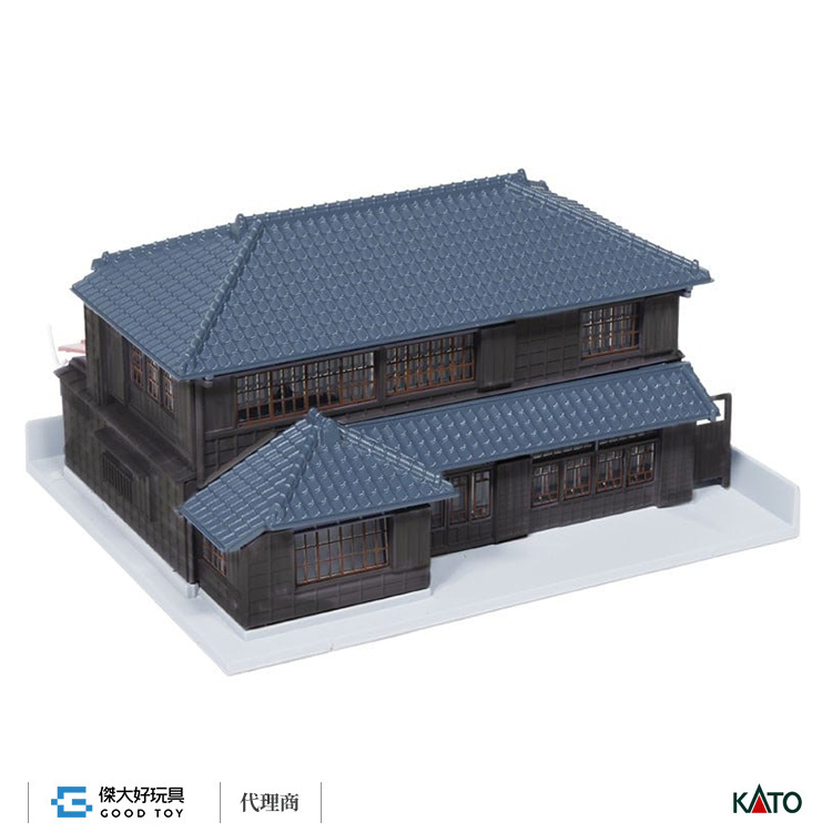 KATO 23-482B 建物 町家1 (黑壁) 寄棟屋頂 (四坡)