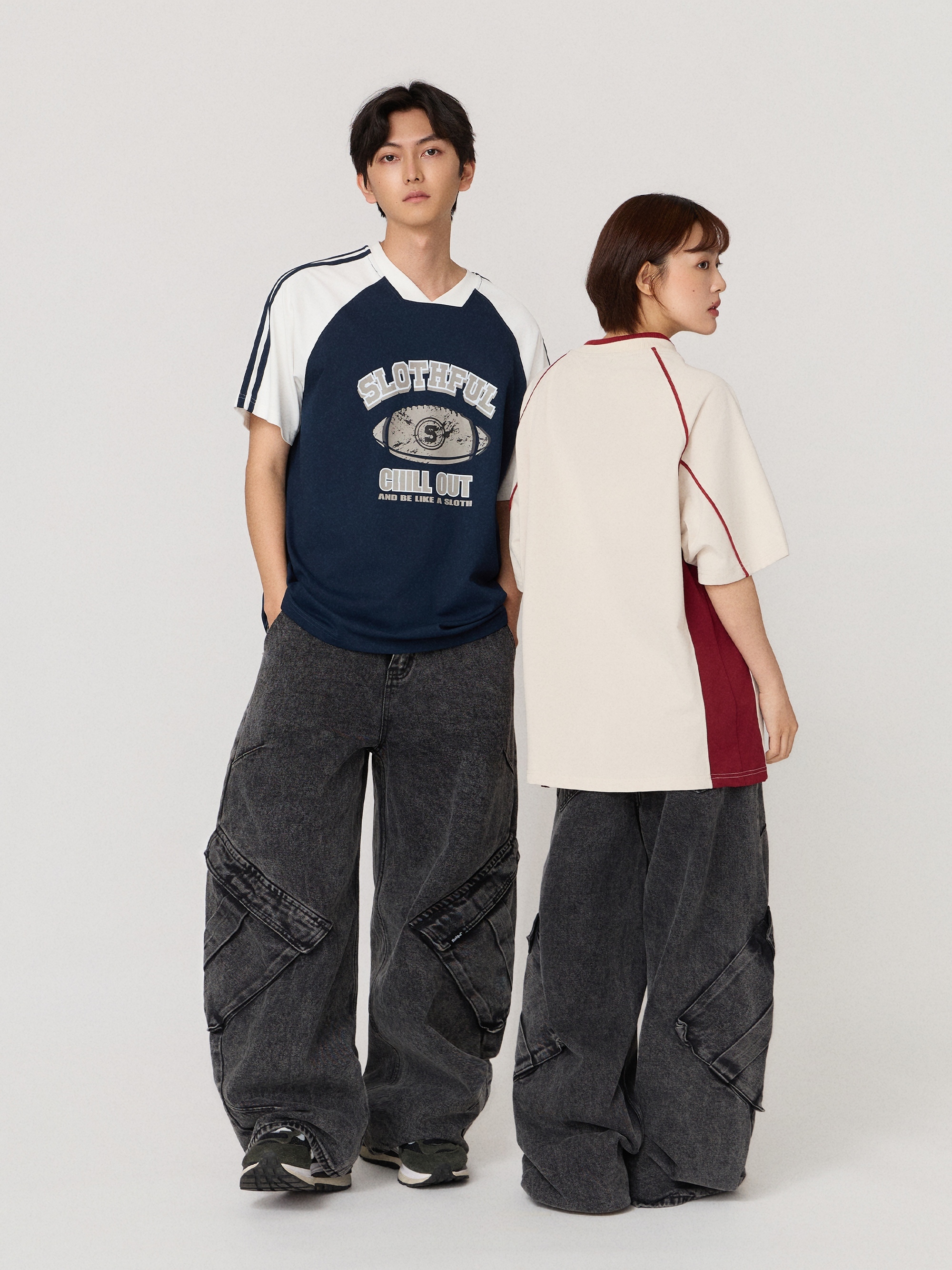 復古黑彎刀牛仔褲