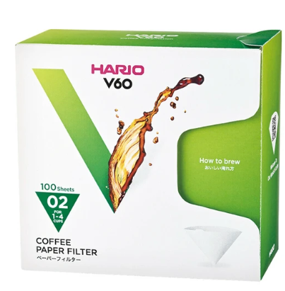 日本HARIO V60咖啡濾紙(02) (白色) (100枚入) (日本製)