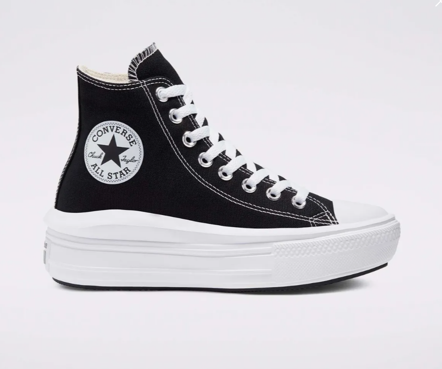 CONVERSE / Chuck Taylor All-Star Move Black 厚底黑色帆布鞋 568497C /  AUG25