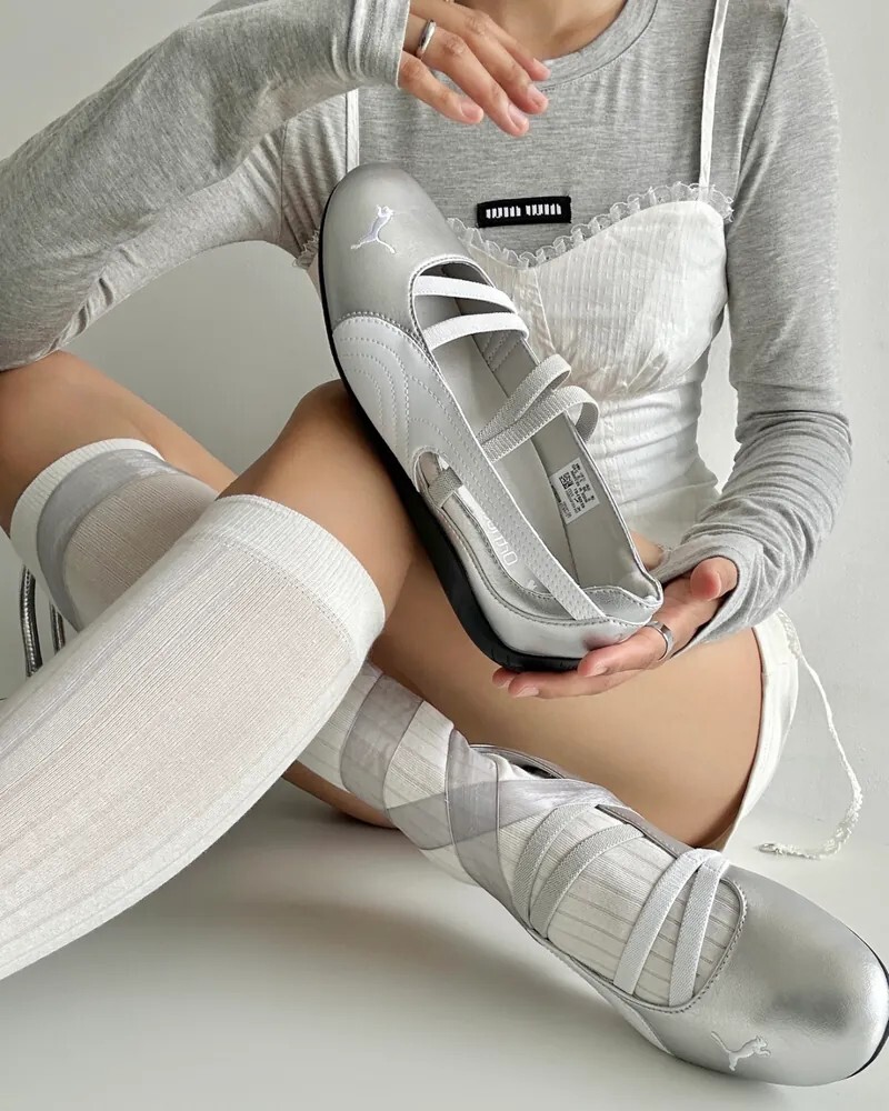 KTQ STORE ‧  Puma Speedcat Ballet "Silver White" 銀白色 芭蕾舞鞋 401581-01