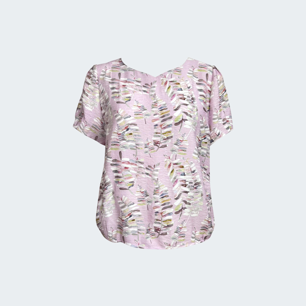 心語壓紋桃心領上衣