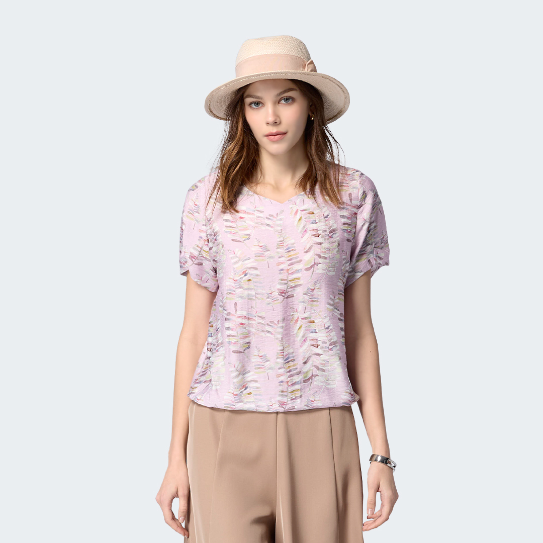 心語壓紋桃心領上衣