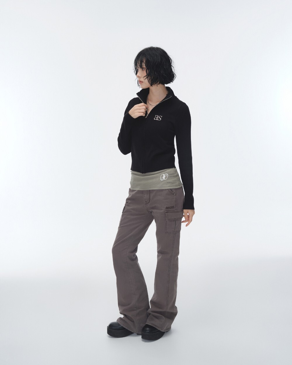 as’’on ason MAYA MIDI BUCKLE BOOTS  扣靴 短靴  黑色 / 棕色