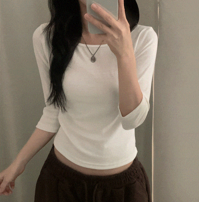 早秋預訂｜3/4袖修身長袖T 恤