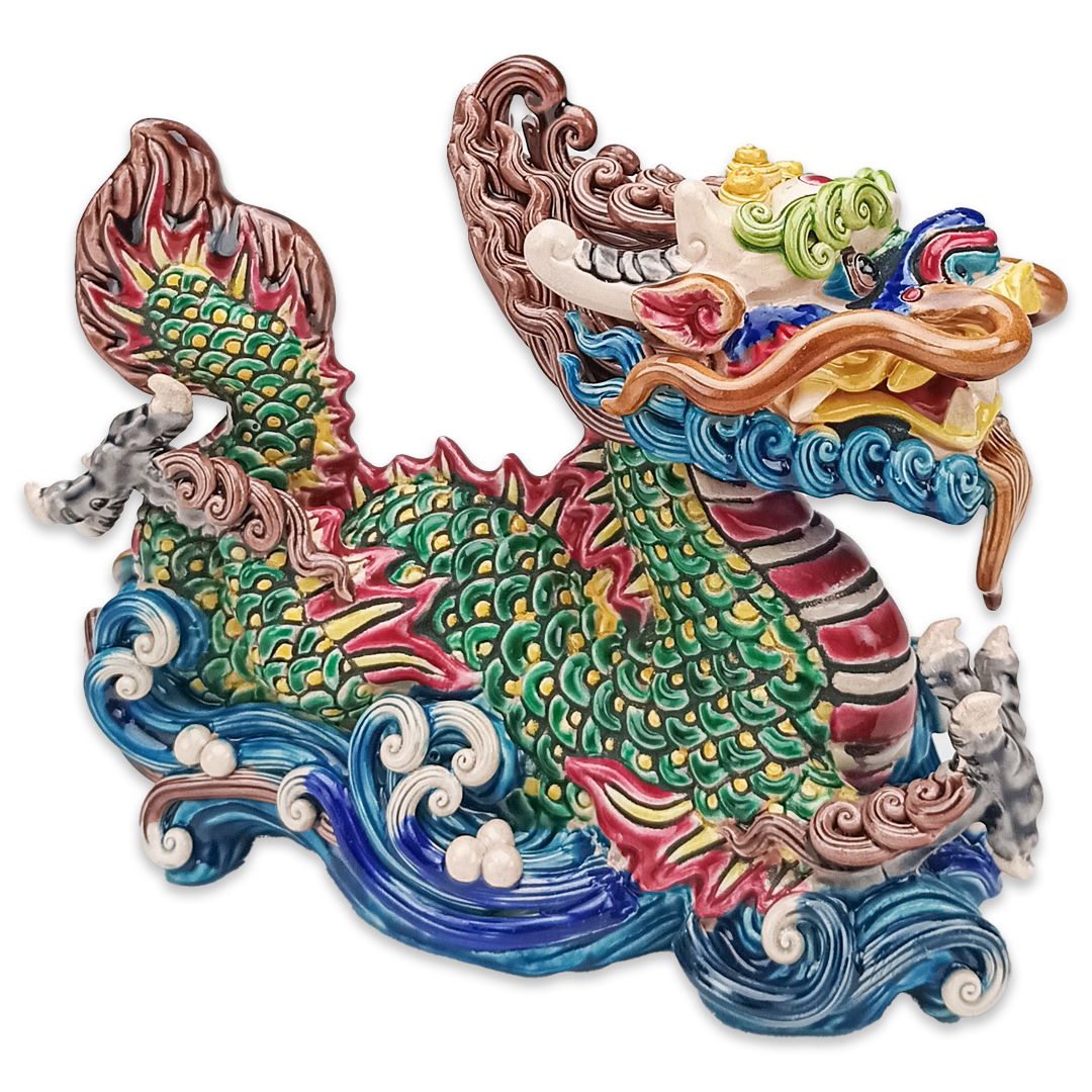 台灣國寶交趾陶S龍筆山｜台灣傳統龍紋藝術收藏推薦