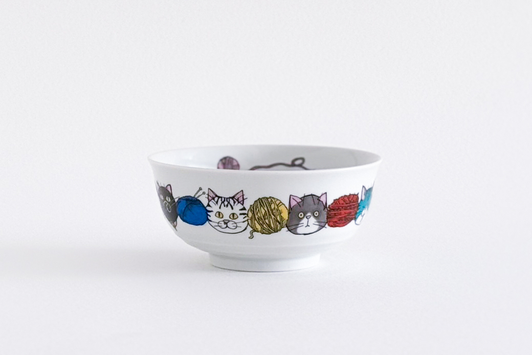 九谷燒 - neko jealousy中缽 / 毛線球