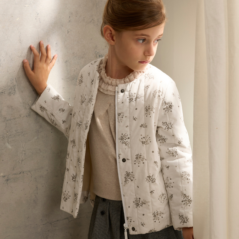 PIPPY 百搭圓領彈性棉長袖上衣 米